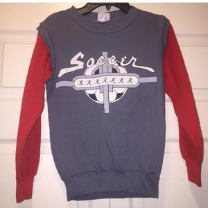 Vintage 1960s Boys 10-12 SOCCER Sweatshirt Shirt
